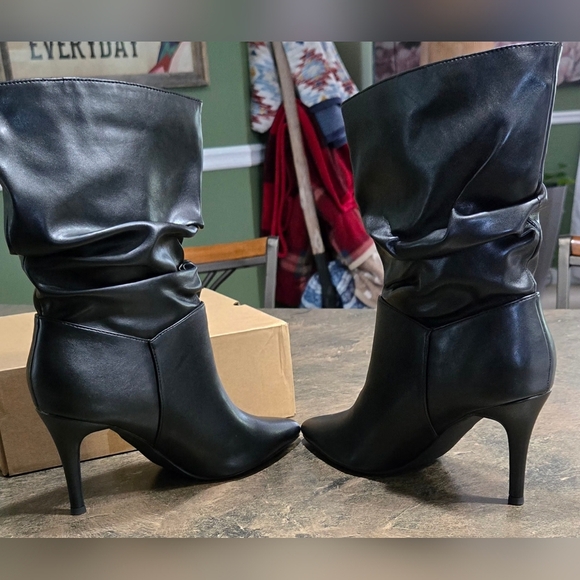 Coutgo Women's Mid Calf Slouchy Boots #740, 741, 742 - Picture 6 of 12